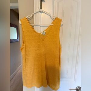 Sundance Women's V-Neck Sleeveless Tunic Top - Mustard Yellow